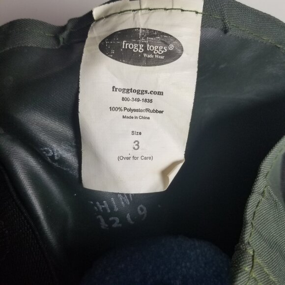 Frogg Toggs Cascades Poly/Rubber Hip Waders Kids Sz 3 - Picture 5 of 12
